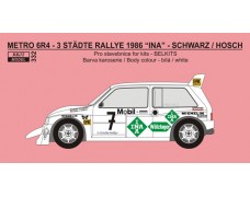 Decal – Metro 6R4 - INA - 3-Städte Rallye 1986 - Schwarz / Hösch
